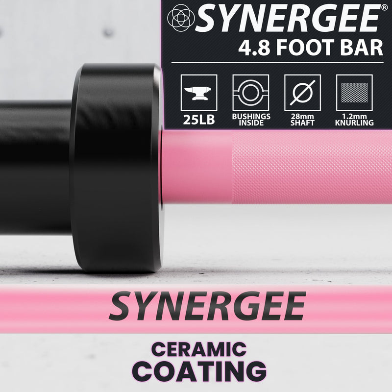 Load image into Gallery viewer, Synergee - 20 lb / 25 lb Olympic Barbell (4 ft / 4'8")
