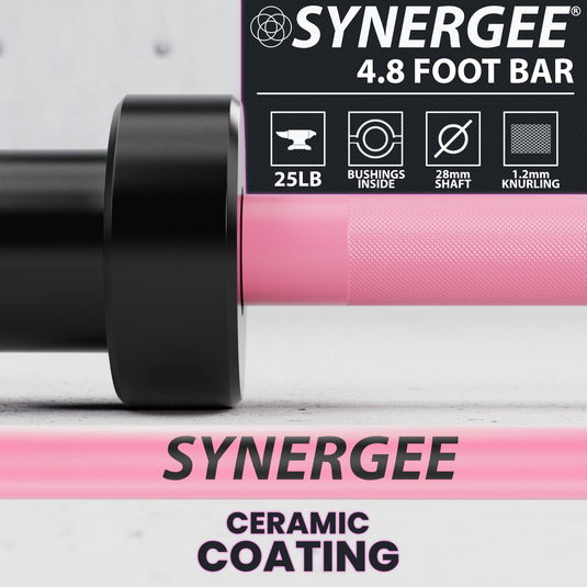 Synergee - 20 lb / 25 lb Olympic Barbell (4 ft / 4'8")