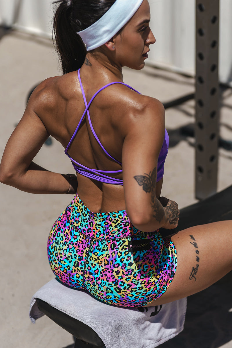 Load image into Gallery viewer, Peachy Athletic - Iridescent Squat-Proof Gym Shorts
