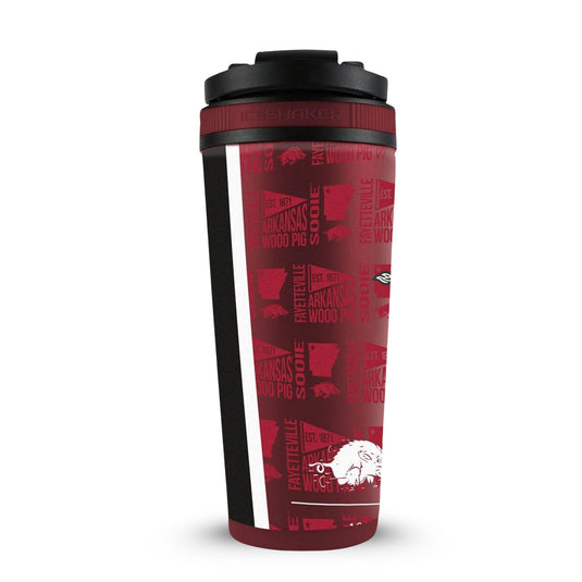 Ice Shaker - Officially Licensed University of Arkansas 26oz Ice Shaker