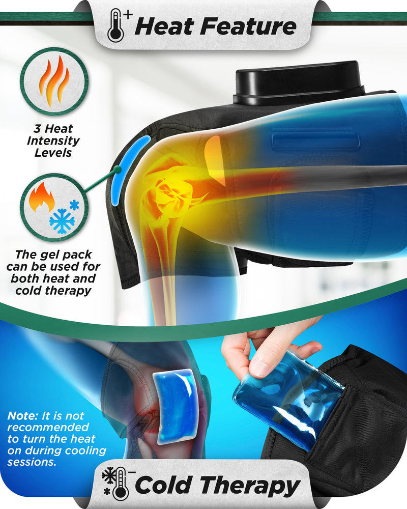 Load image into Gallery viewer, LX4 KNEE COMPRESSION MASSAGER BLACK
