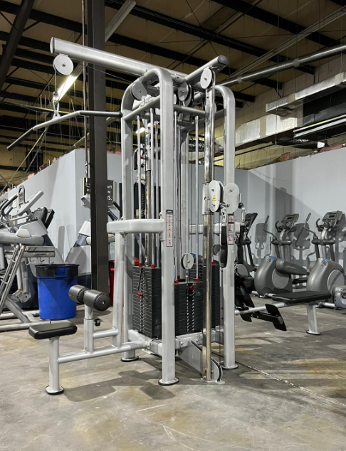 Load image into Gallery viewer, Muscle D Fitness - 4 Stack Megatron Standard Jungle Gym - 2 Colors - Low Row, Lat Pulldown, Single Handle Hi/low Pulley, Double Hi/Low Pulley
