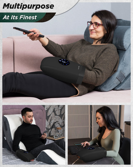 Lunix - LX7 Touchscreen Hand Massager Black