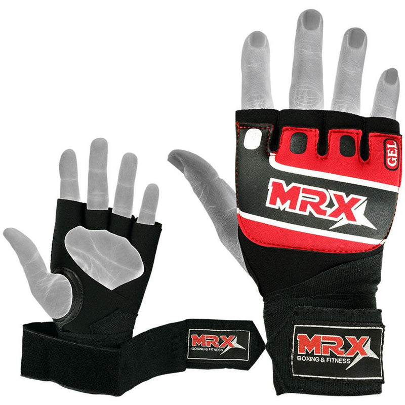 Load image into Gallery viewer, MRX - Neoprene Gel Gloves With Wraps Red - Sparring Gear
