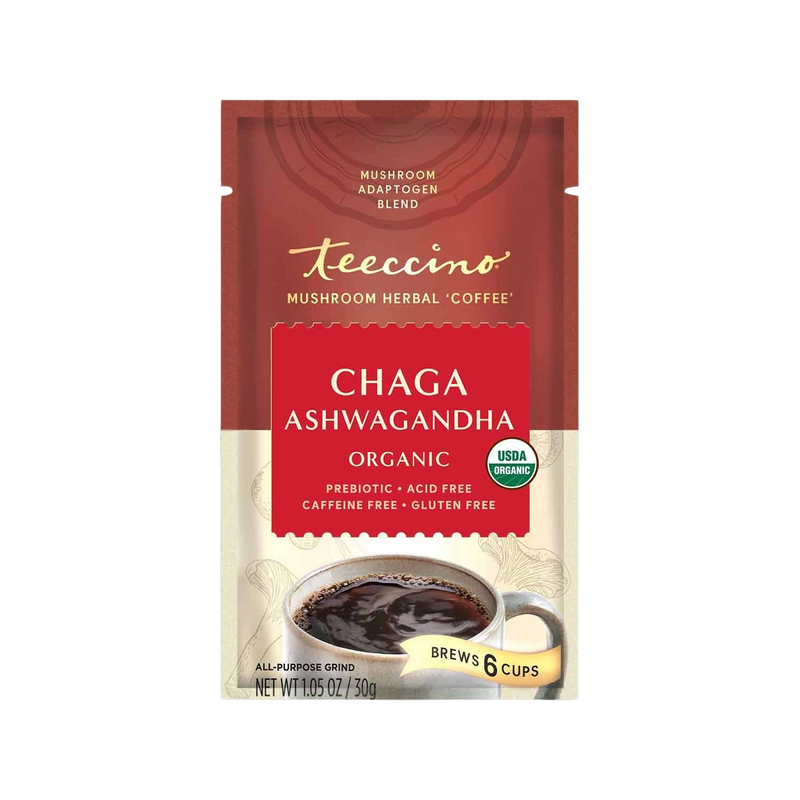 Load image into Gallery viewer, Teeccino - Chaga Ashwagandha Butterscotch Cream Mushroom Herbal Coffee
