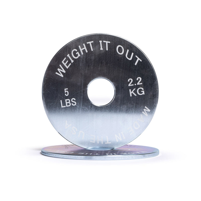 Load image into Gallery viewer, Weight It Out - Pre-Order Only: Custom Engraved Solid Steel Calibrated Weight Plate Pairs American Made
