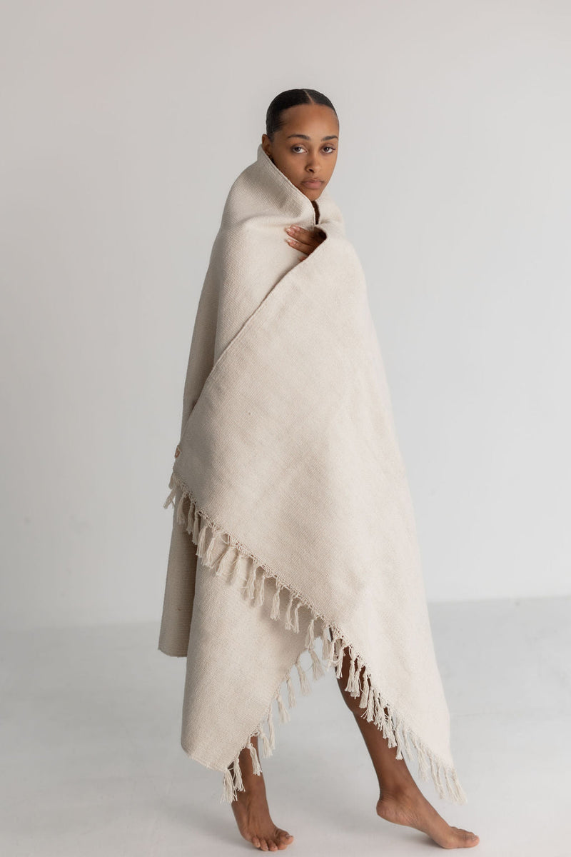 Load image into Gallery viewer, Organic Cotton Yoga Blanket - Naturally Dyed
