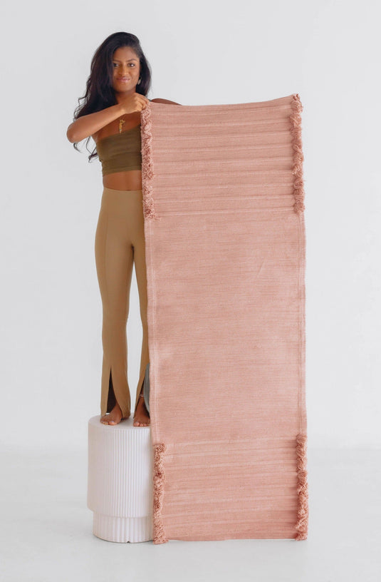 Oko Living - Rose Quartz - Naturally Dyed Herbal Yoga Mat