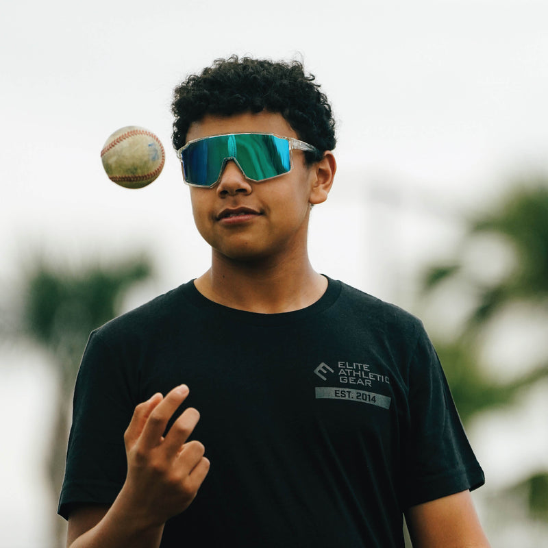 Load image into Gallery viewer, Elite Athletic Gear - FLARE - Crystal Blue Polarized Sunglasses
