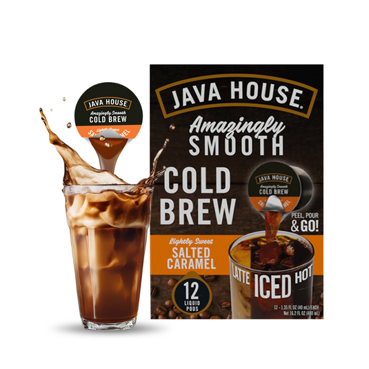 Java House - Cold Brew Coffee Pods - Salted Caramel - Lightly Sweet / 12 Count