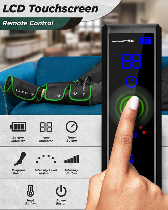 Lunix - LX1 FOOT AND CALF COMPRESSION MASSAGER GREEN