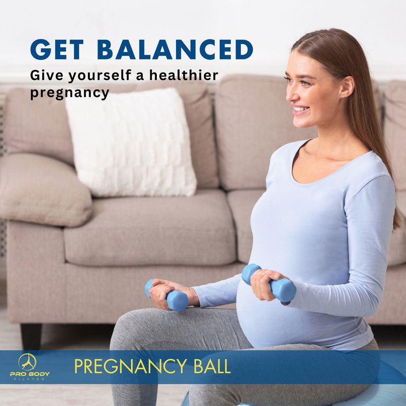Load image into Gallery viewer, ProBody Pilates - Pregnancy Ball for Maternity, Labor and Birth. Includes Pregnancy Guide. (Aqua)
