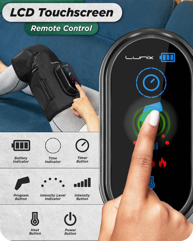 Load image into Gallery viewer, LX4 KNEE COMPRESSION MASSAGER BLACK
