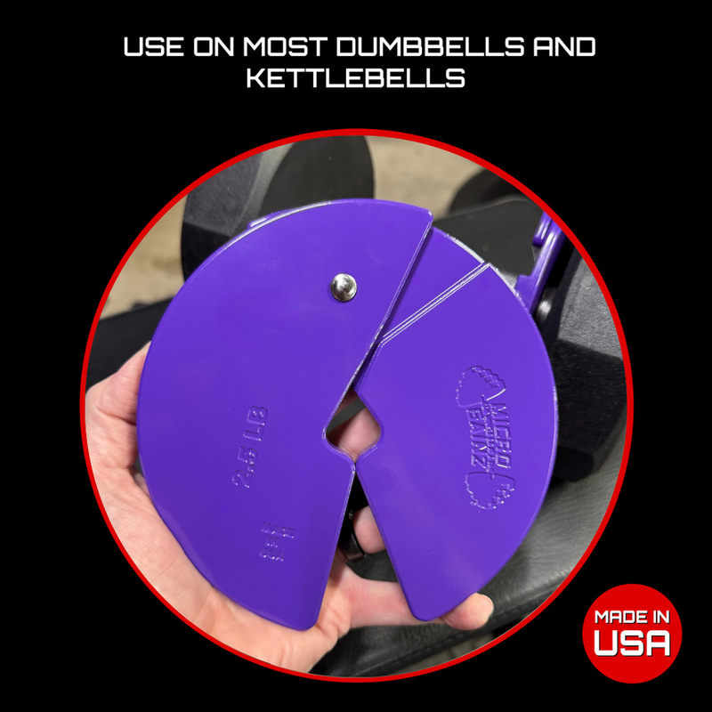 Load image into Gallery viewer, Micro Gainz Purple 2.5LB Dumbbell Fractional Weight Plates
