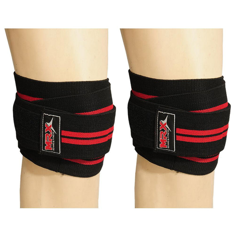 Load image into Gallery viewer, MRX - Weight Lifting Knee Wraps Bodybuilding Gym Workout Lifting Wrap - Red
