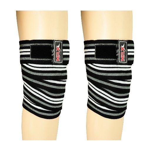 Load image into Gallery viewer, MRX - Weightlifting Knee Wraps Pro Quality Gym Workout Lifting Wrap - Gray
