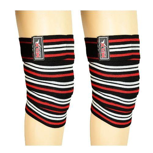 Load image into Gallery viewer, MRX - Weightlifting Knee Wraps Pro Quality Gym Workout Lifting Wrap - Red
