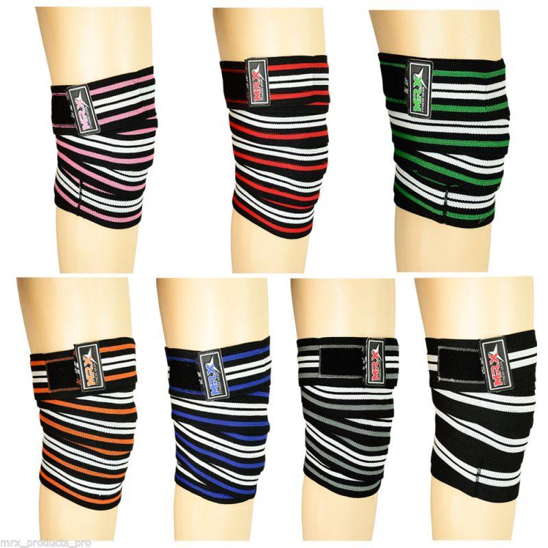 Load image into Gallery viewer, MRX - Weightlifting Knee Wraps Pro Quality Gym Workout Lifting Wrap - Braces &amp; Supports
