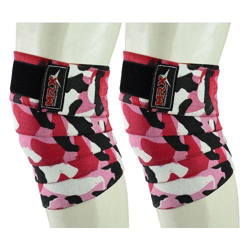 Load image into Gallery viewer, MRX - Weightlifting Knee Wraps Gym Workout Lifting Wrap Camo Style Unisex - Camo Pink
