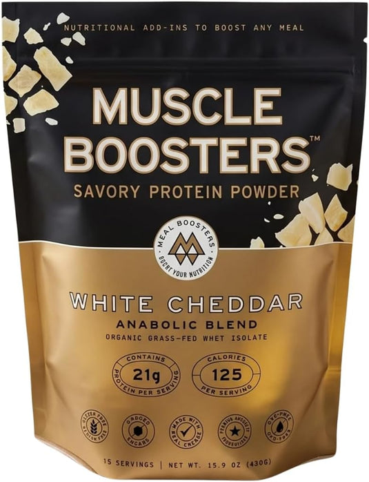 Meal Boosters - Muscle Boosters White Cheddar (10 Single-Serve Packs) - Protein Supplements