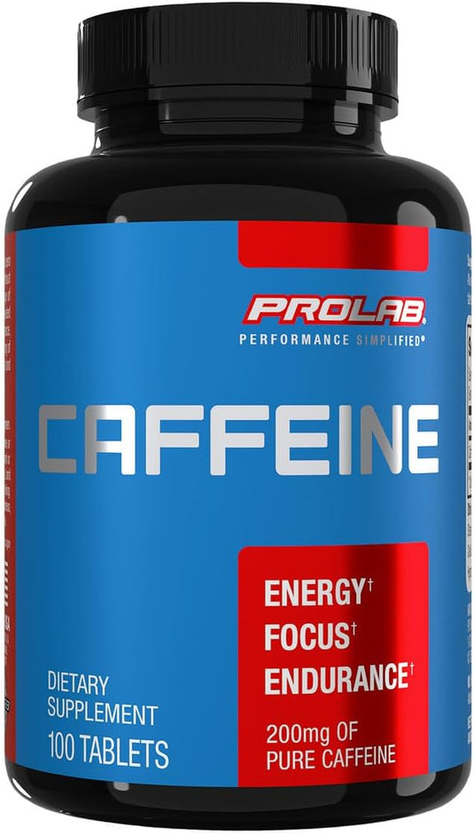 Prolab Nutrition - Caffeine Energy Support, Zero Calories, Reduced Fatigue, Extra Strength Energy 200mg