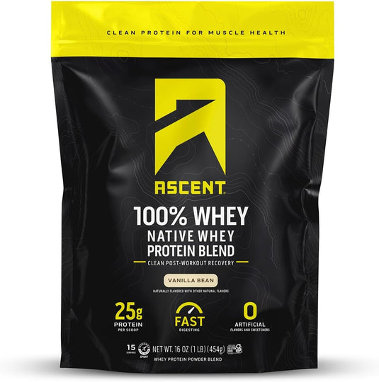 Ascent - 100% Whey Protein - Vanilla Bean / 1lb Bag