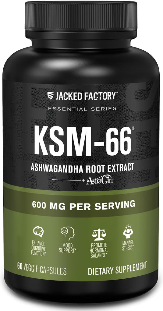Jacked Factory - KSM-66 Ashwagandha Root - Adaptogen