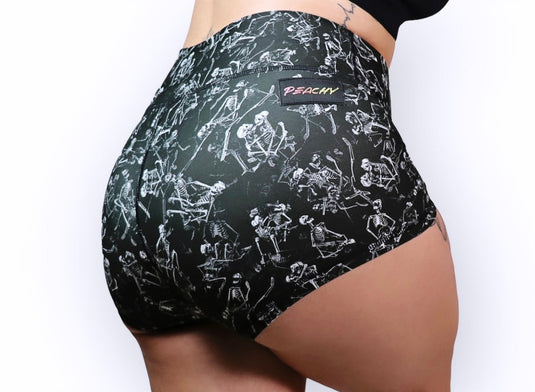 Peachy Athletic - Bones Deep Squat-Proof Gym Shorts - Unicorn Collection