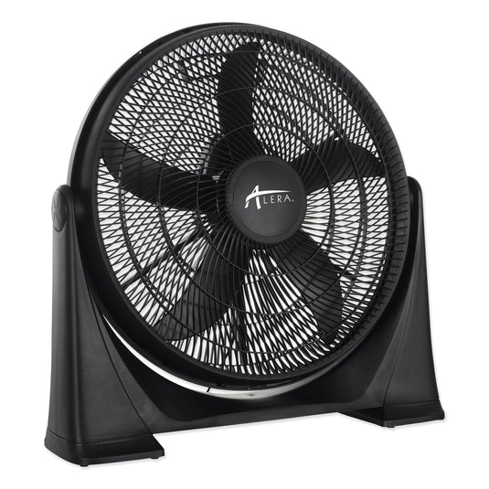 Alera - 20" Super-Circulator 3-Speed Tilt Fan, Black