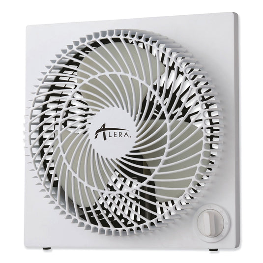 Alera - 9" 3-Speed Desktop Box Fan, White