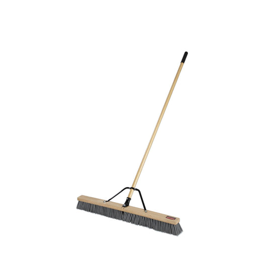 2xSavings - Rubbermaid Push Brooms, 36 x 62, PP Bristles, Rough Floor Surfaces, Wood Handle, Natural