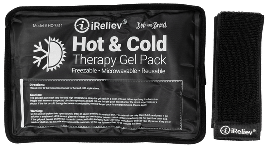 iReliev - Premium Reusable Hot and Cold Therapy Gel Pack with Securement Straps