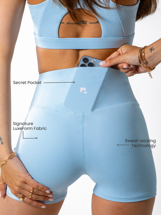 LuxeForm Sculpting Shorts Baby Blue