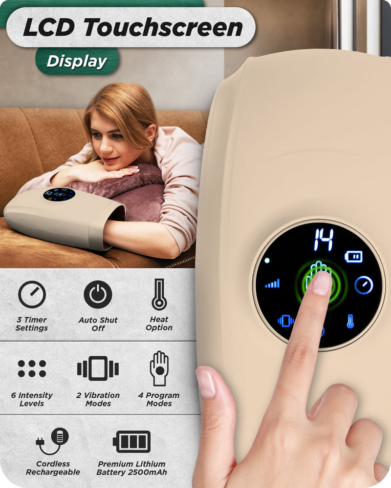 Load image into Gallery viewer, Lunix - LX7 Touchscreen Hand Massager Beige
