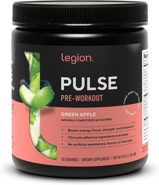 Legion Athletics - Pulse Pre-Workout - Green Apple / 20 Servings