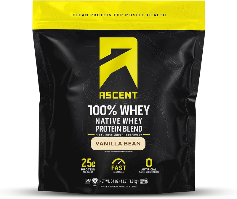 Load image into Gallery viewer, Ascent - 100% Whey Protein - Vanilla Bean / 4lb Bag

