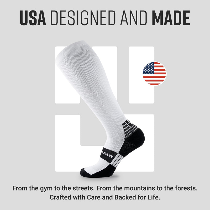 Load image into Gallery viewer, Mudgear - Tall compression socks [white]
