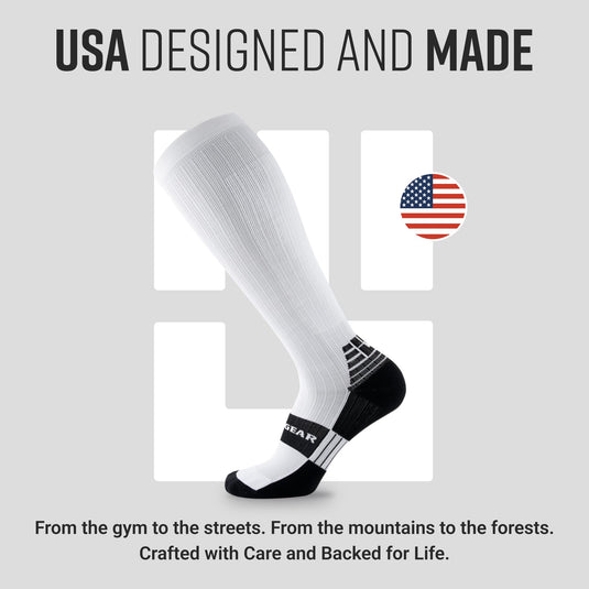 Mudgear - Tall compression socks [white]