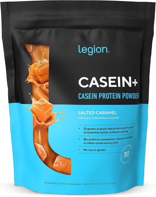 Legion Athletics - Grass-Fed Casein+ Protein Powder - Salted Caramel / 25 Servings