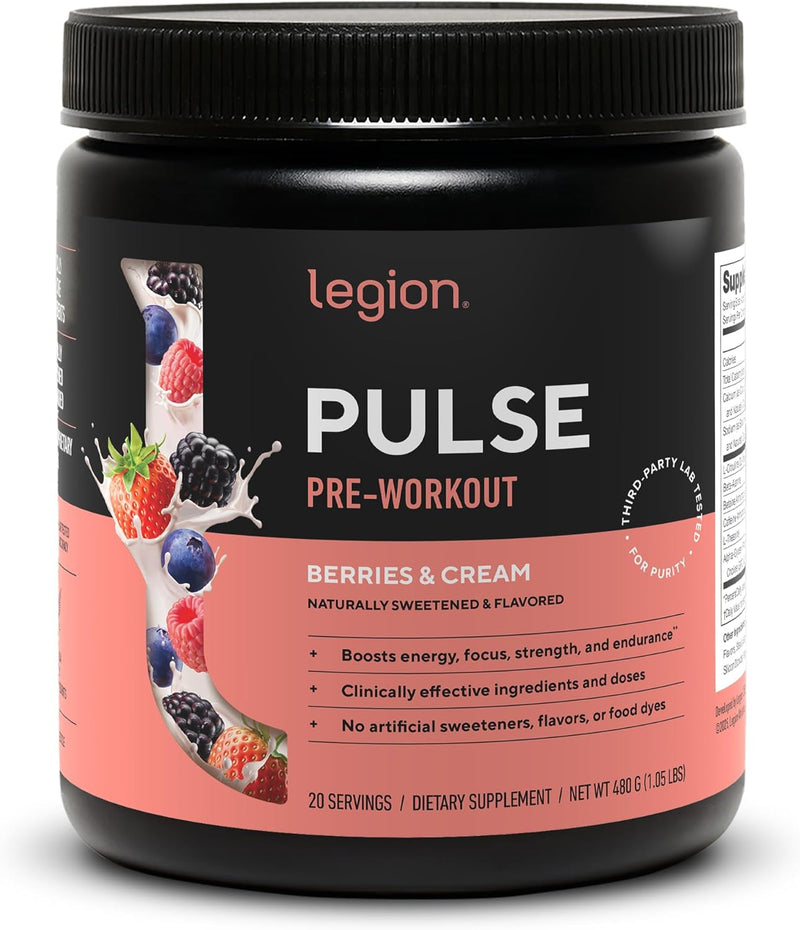Load image into Gallery viewer, Legion Athletics - Pulse Pre-Workout - Berries &amp; Cream / 20 Servings
