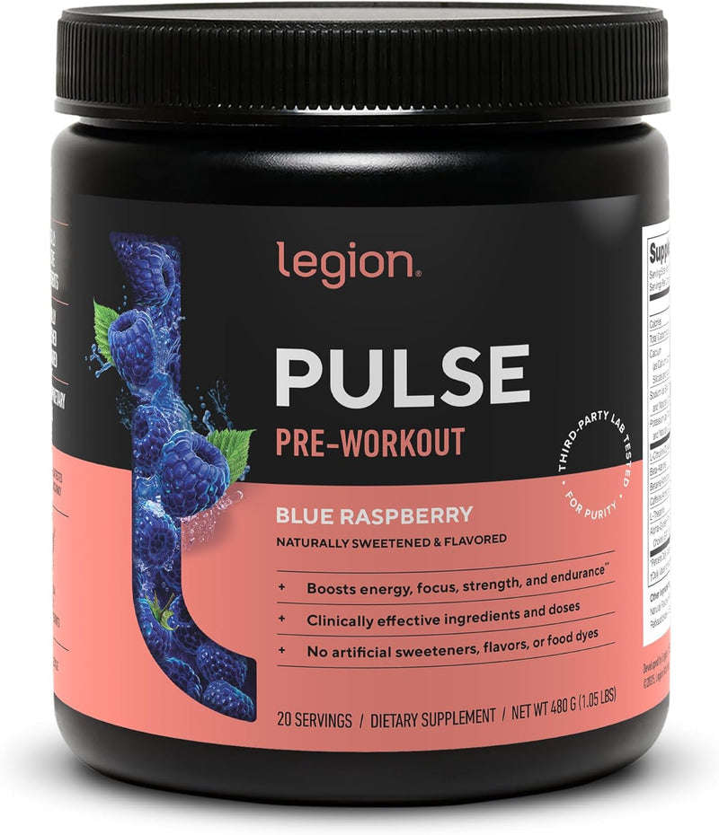 Load image into Gallery viewer, Legion Athletics - Pulse Pre-Workout - Blue Raspberry / 20 Servings
