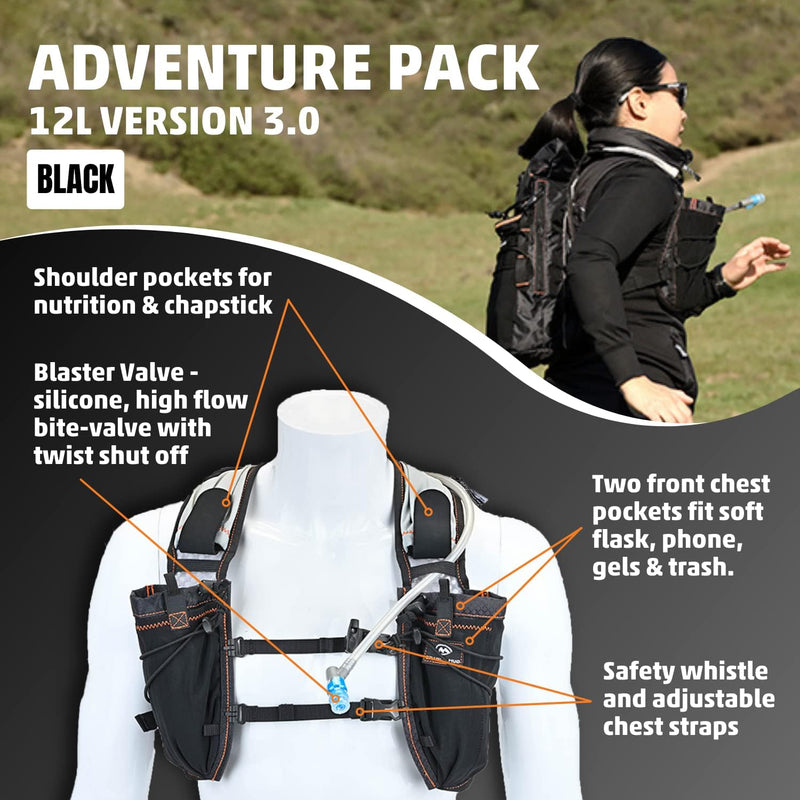 Load image into Gallery viewer, Orange Mud - Adventure Pack 12L 3.0: Ideal for Ultra Running, Hiking, Mountain Biking - Hydration Backpack
