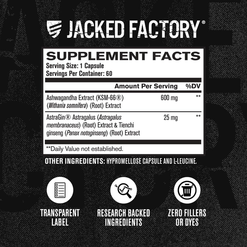 Load image into Gallery viewer, Jacked Factory - KSM-66 Ashwagandha Root - Adaptogen

