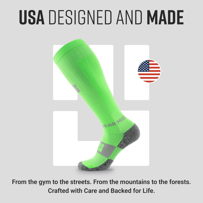 Load image into Gallery viewer, Mudgear - Tall Compression Socks (Neon Green)
