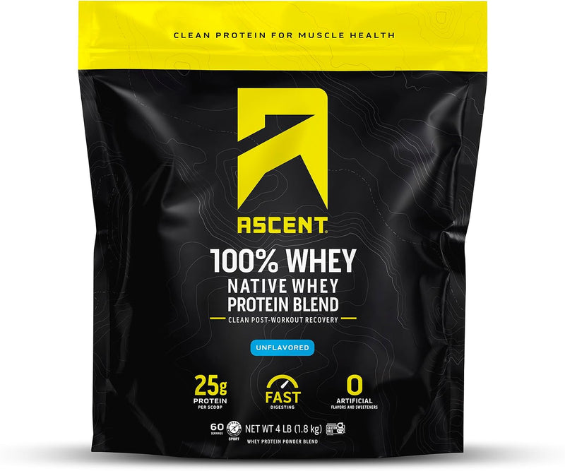 Load image into Gallery viewer, Ascent - 100% Whey Protein - Unflavored / 2lb Bag
