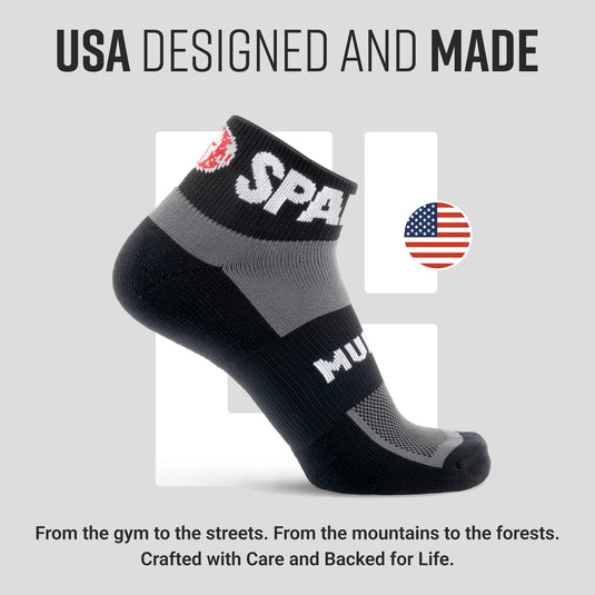 Mudgear - Spartan by MudGear Quarter (1/4) Crew Sock