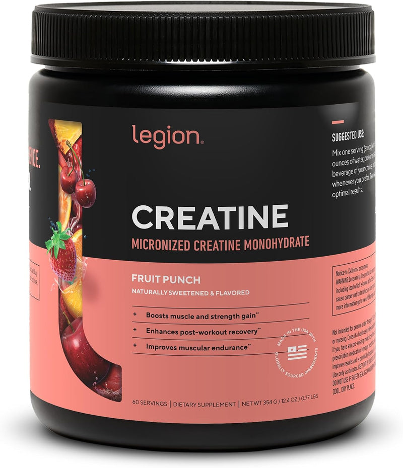 Load image into Gallery viewer, Legion Athletics - Micronized Creatine Monohydrate - Powder / Fruit Punch / 60 Servings
