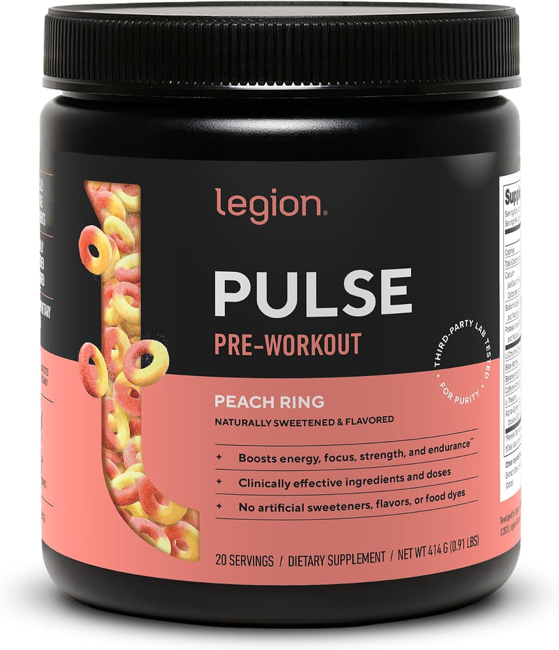Load image into Gallery viewer, Legion Athletics - Pulse Pre-Workout - Peach / 20 Servings
