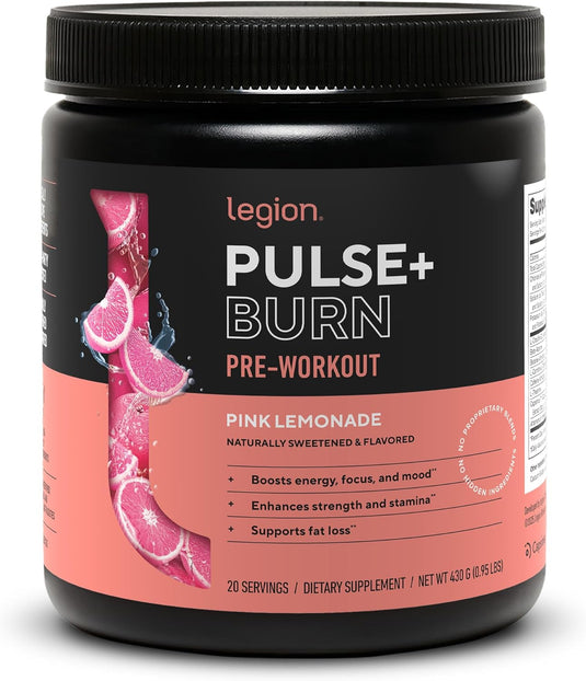 Legion Athletics - Pulse Burn Thermogenic Pre-Workout - Pink Lemonade
