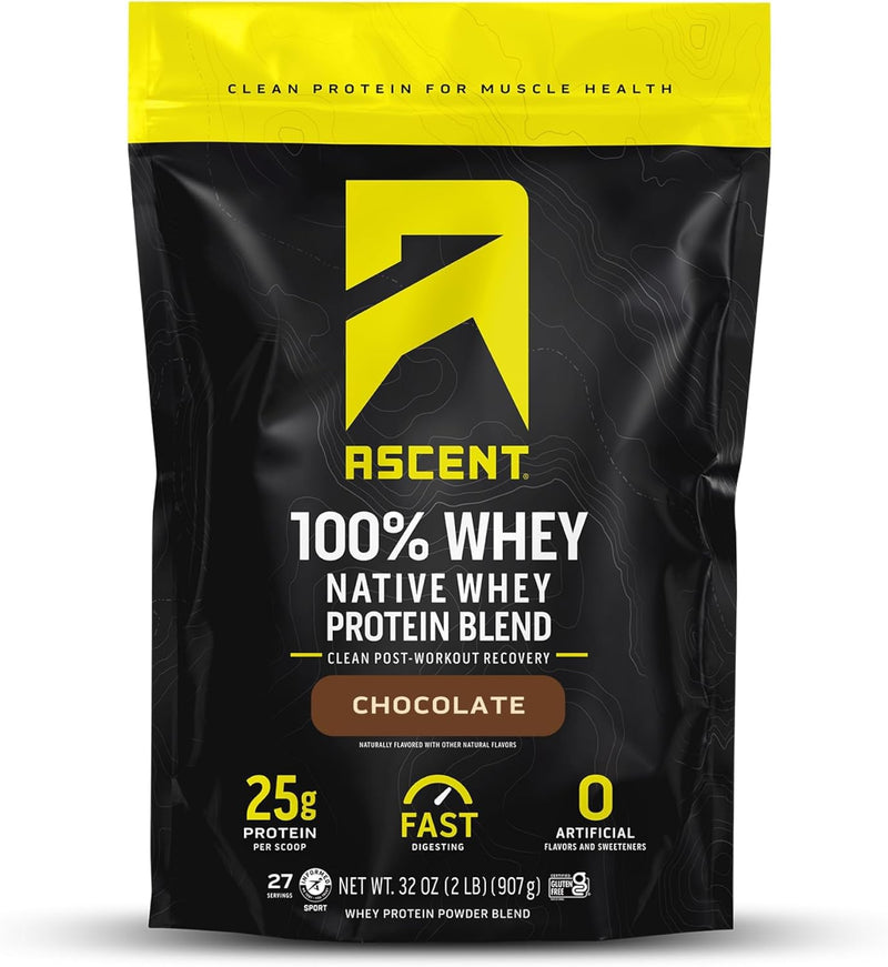 Load image into Gallery viewer, Ascent - 100% Whey Protein - Chocolate / 2lb Bag
